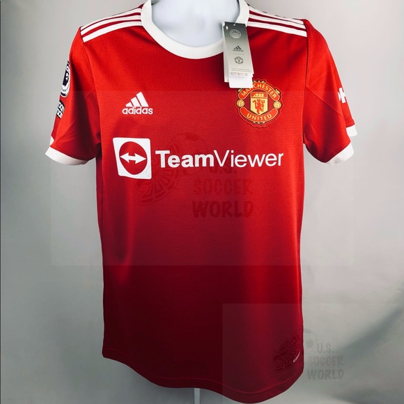 Cristiano Ronaldo #7 Manchester United 2021 Home Soccer Jersey Man U - Picture 4 of 16
